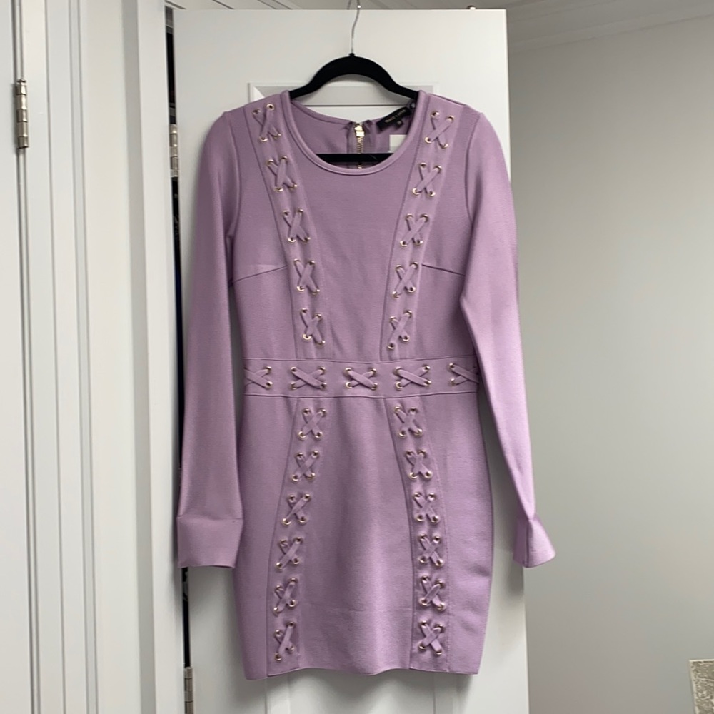 Misguided Purple bandage dress
